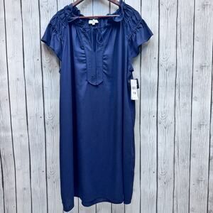 NWT Robbie Bee Plus Size Flutter-Sleeve Tie-Neck Shift Dress Size 1X